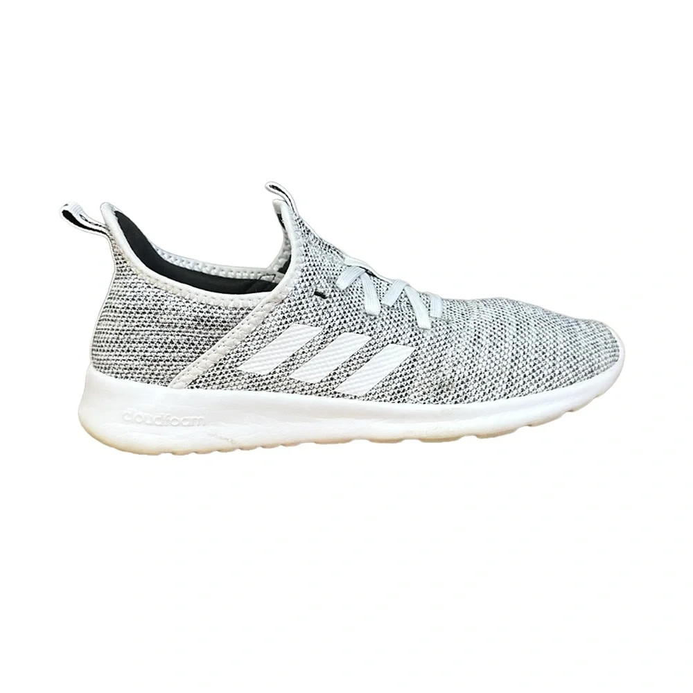Adidas CloudFoam White-Black Pure Running Jogging Walking Shoes Women's Size 8.5